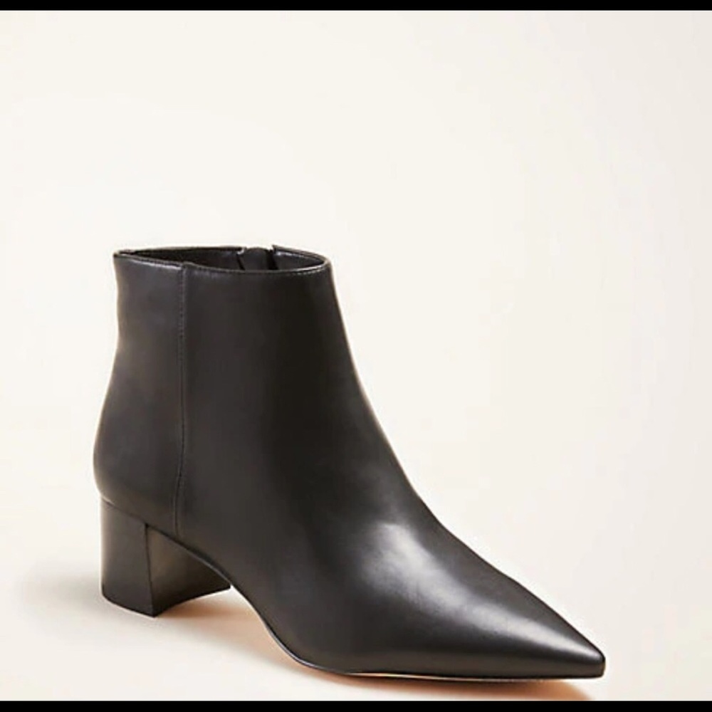 Classic Black Pointed Toe Ankle Boot